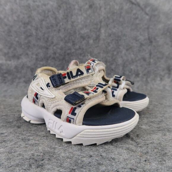 Fila Shoes Baby 5 Sandals Disruptor Strappy Logo Active Y2k 90s Toddler Sporty - Picture 1 of 12